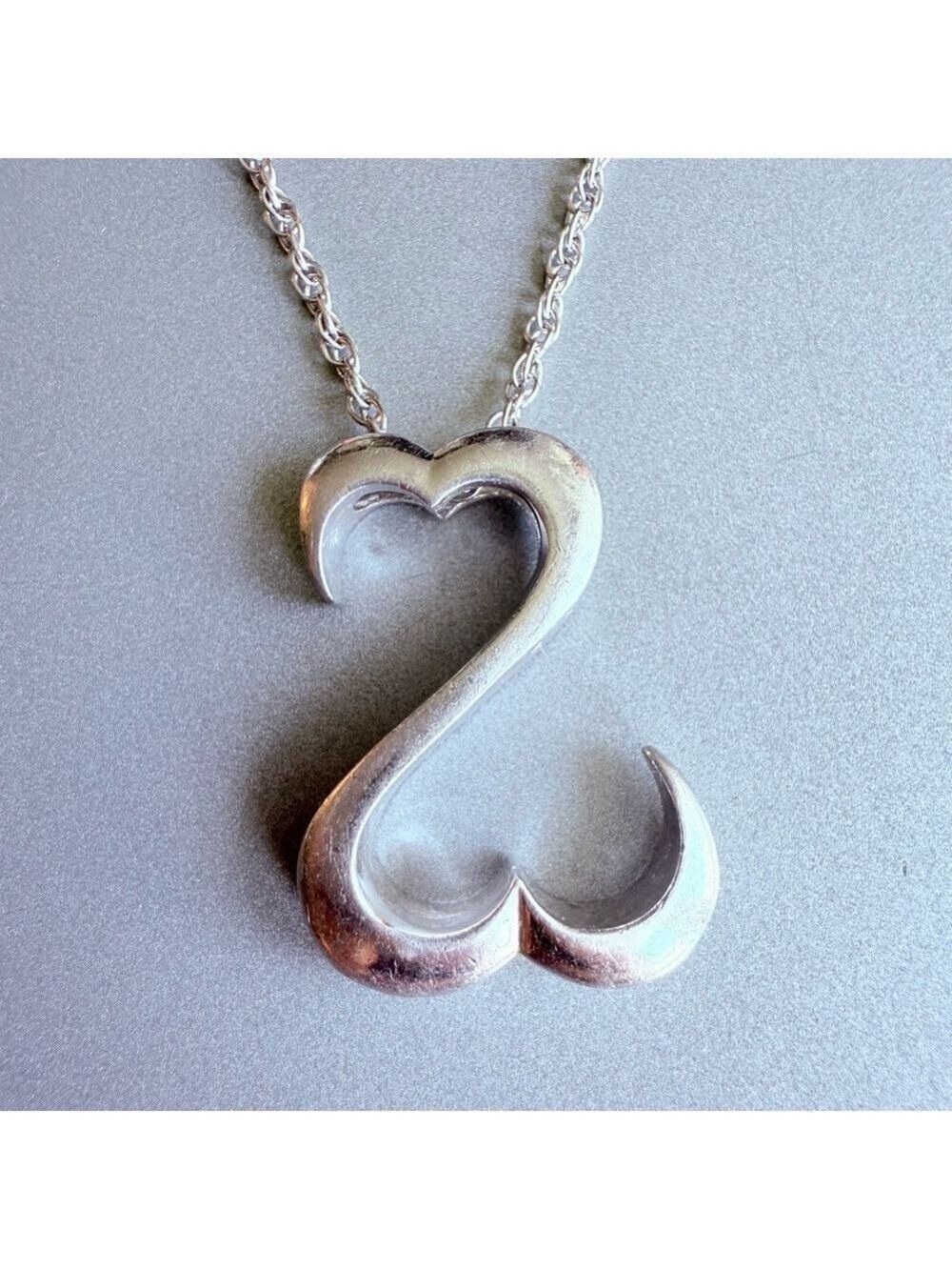 Jane Seymour Open Hearts Sterling Silver 925 Pendant 24' Necklace